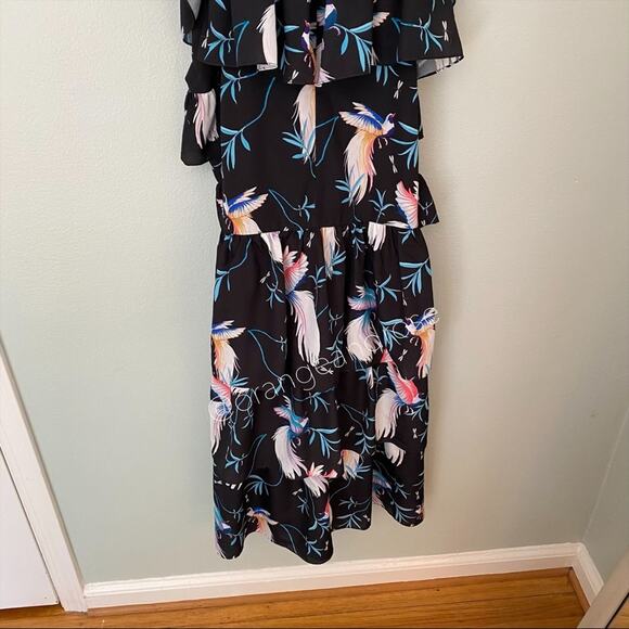 Borgo De Nor Sandra Tiered Bird Midi Dress 6 - Picture 11 of 16